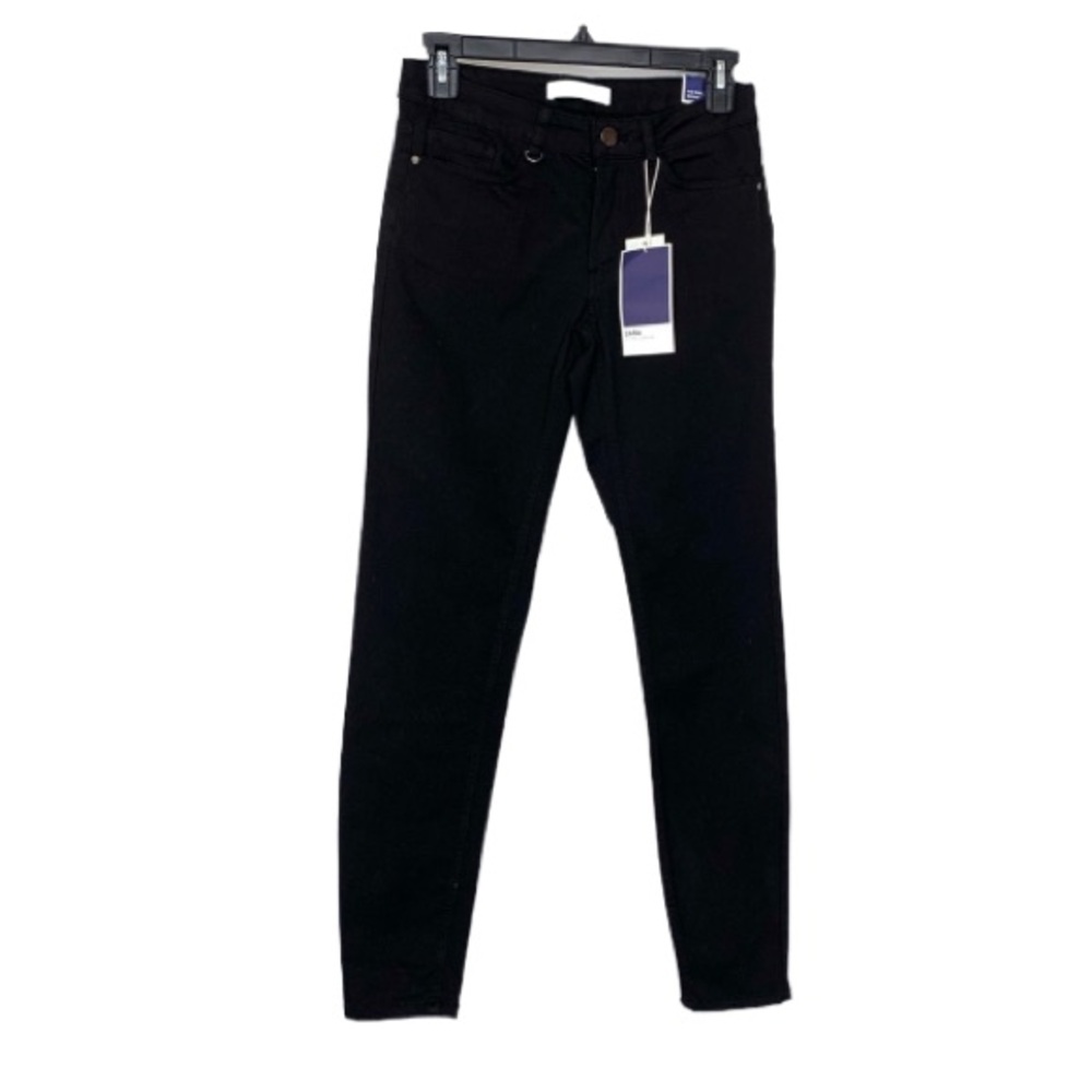 Zara Dark Black Peach Touch Soft Denim Mid Rise Skinny Jeans New Nwt Size 2
